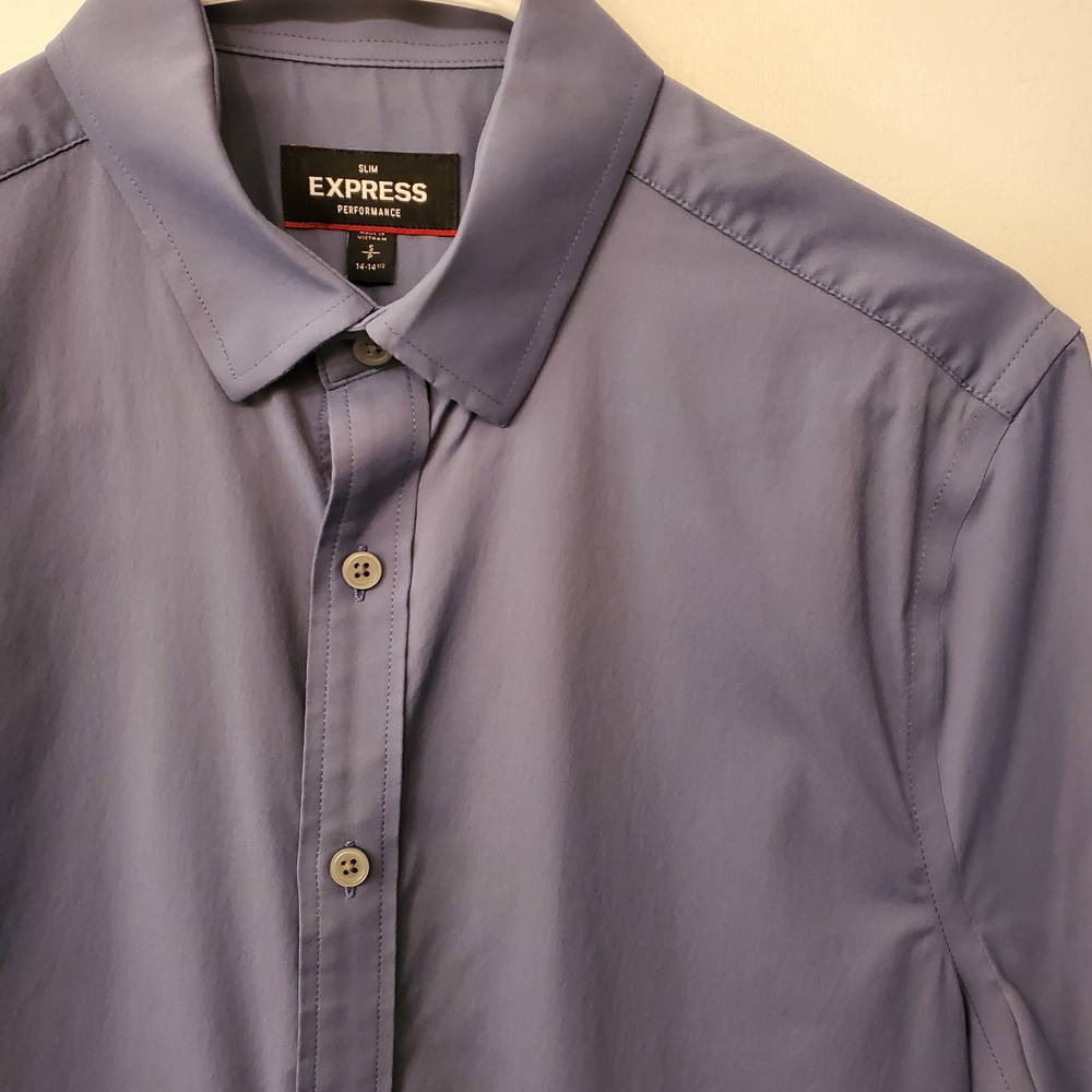 Express Men's Blue Performance Shirt